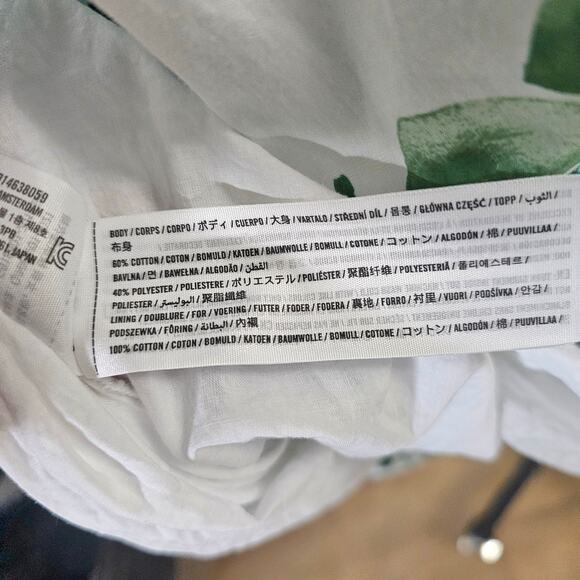 Abercrombie Green White Poplin Feminine Backless Maxi Dress Ruffles Coquette L - Picture 14 of 16